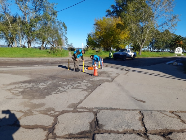 DEMARCACIÓN Y PINTADO DE LA ROTONDA EN ESCRIBANO Y AVENIDA COSTANERA 