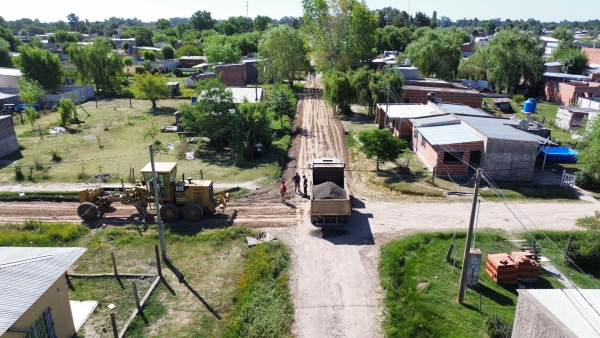 Acondicionamiento de calles en el barrio San Cayetano