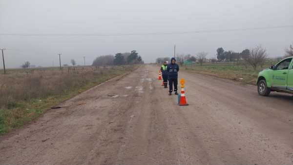 Controles para restringir la circulación de camiones en caminos rurales tras las lluvias