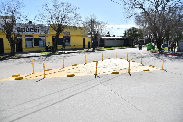 Trabajos de seguridad vial para mejorar el tránsito en la ciudad